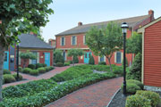 Washington Square West has a very nice courtyard for tenants and visitors